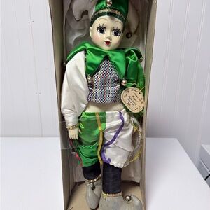 Vibrant Jester Doll with Bells Musical